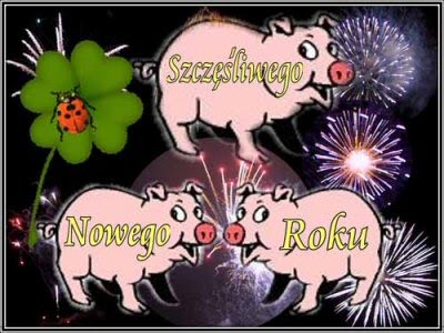 Trzy świnki szczęśliwego nowego roku